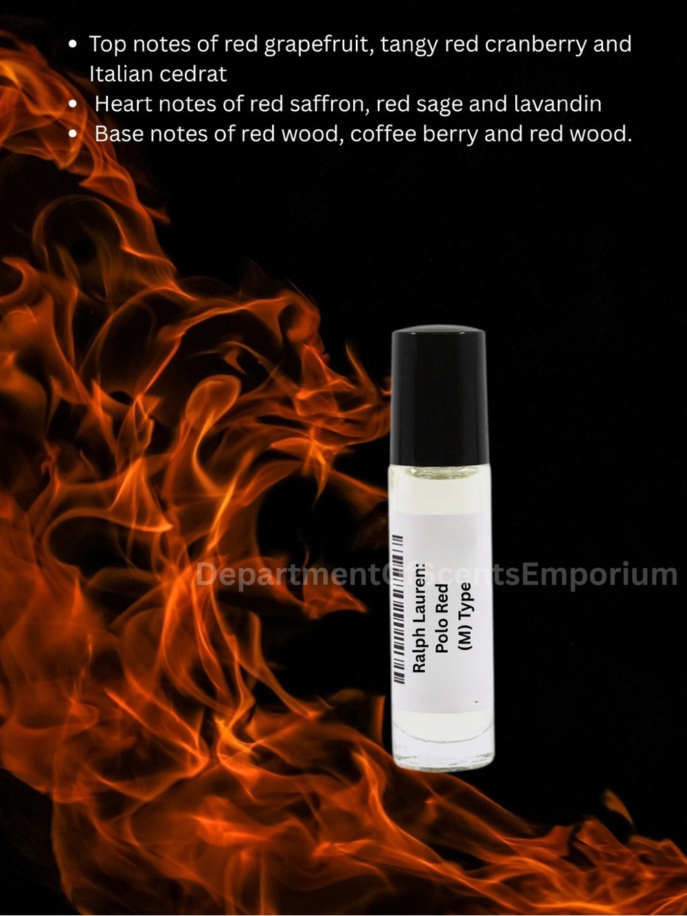 Polo Red (M) Type 1/3 Glass Roll-On Bottle